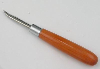 Burnisher with Wooden Handle - Curved 1