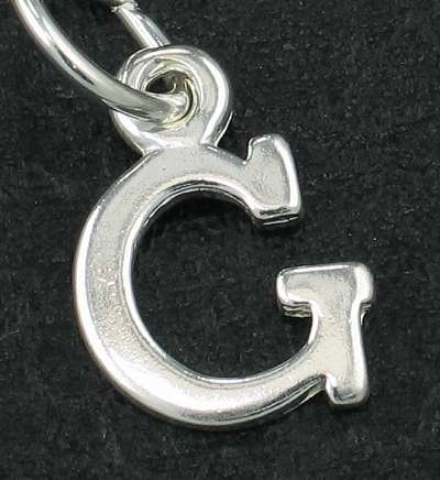 STG Sterling Silver Alphabet Charm - G 1