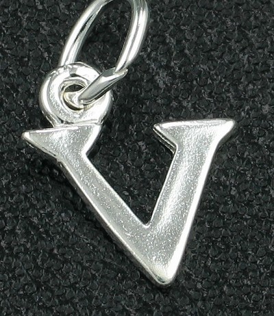 STG Sterling Silver Alphabet Charm - V 1