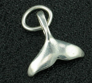 STG (Sterling Silver) Charm  -  Small Whale Tail 1