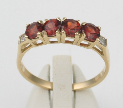 Garnet & Diamond Ring M91101 SOLD 1